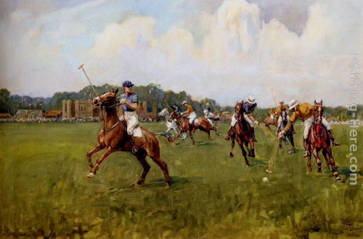 Playing Polo At Cowdray Park, West Sussex painting - Lionel Edwards Playing Polo At Cowdray Park, West Sussex art painting